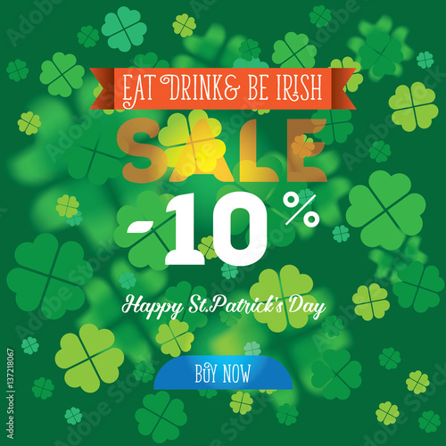 Banner St. Patrick's Day Sale photo