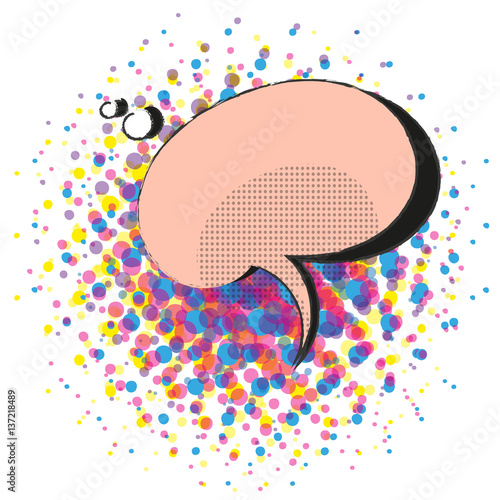 Pop art comic retro speech bubble template vector