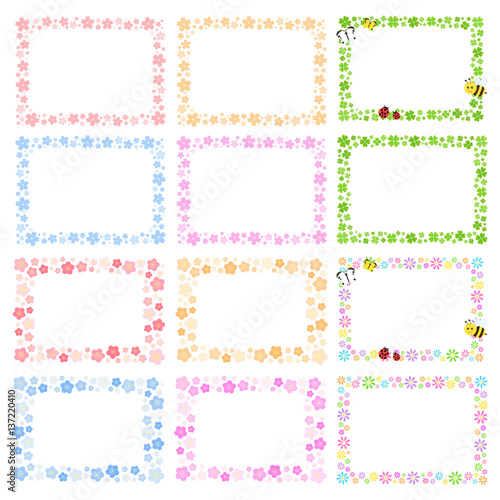 春のフレームイラストセット