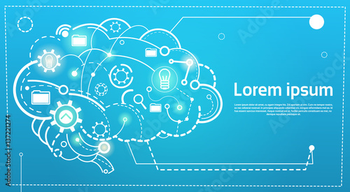 Brainstorming Briefing Idea Creative Concept Business Banner Vector Illustration