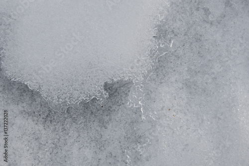 Pattern of melting snow on a lake. © Lars-Ove Jonsson