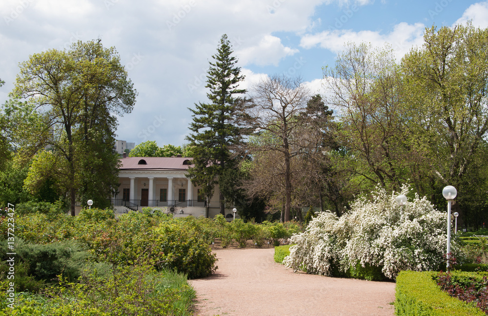 Simferopol, Russia April 26, 2016: Salgirka Park (Botanical garden of TNU) in spring