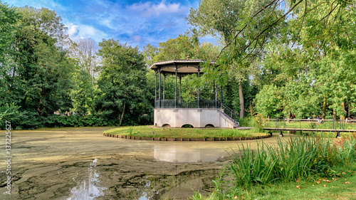 Small lake in Vondelpark  Amsterdam.
