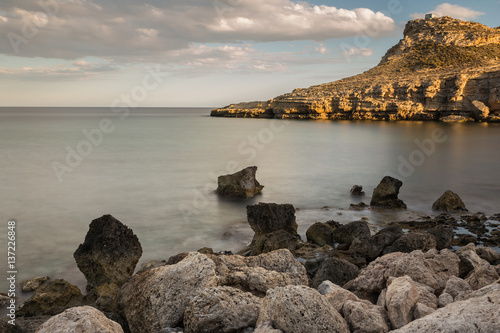 Landscape in the Cala del Cuervo. Natural Park of Cabo de Gata. Spain.