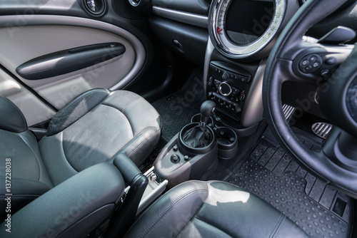 New modern sport car interior   View of the interior of a modern car  © KissShot