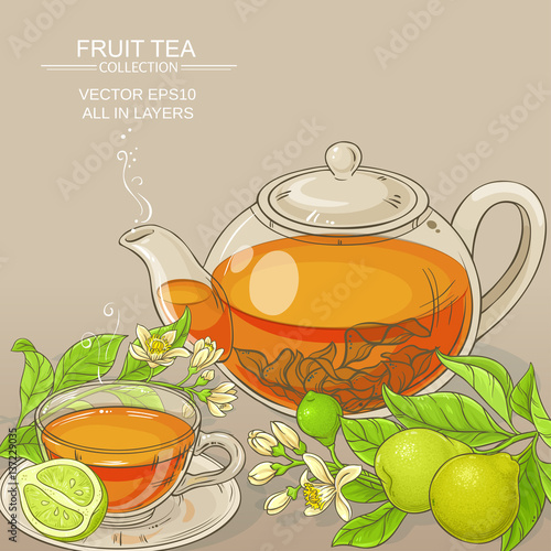 bergamot tea vector background