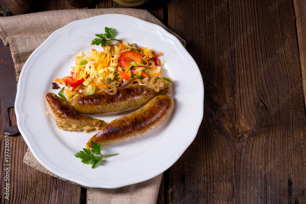 Potato sausage from grated potatoes and pork. Potato sausage from grated potatoes and pork.