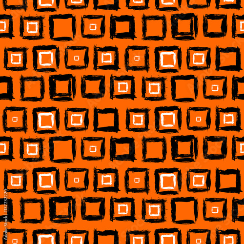 Geometric pattern with small hand painted squares