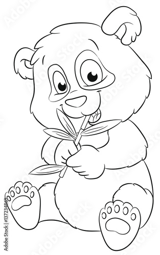 Niedlicher Panda  Vektor-Illustration
