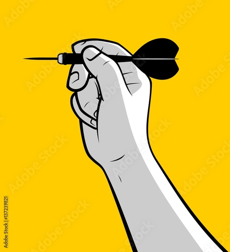 Hand throwing dart