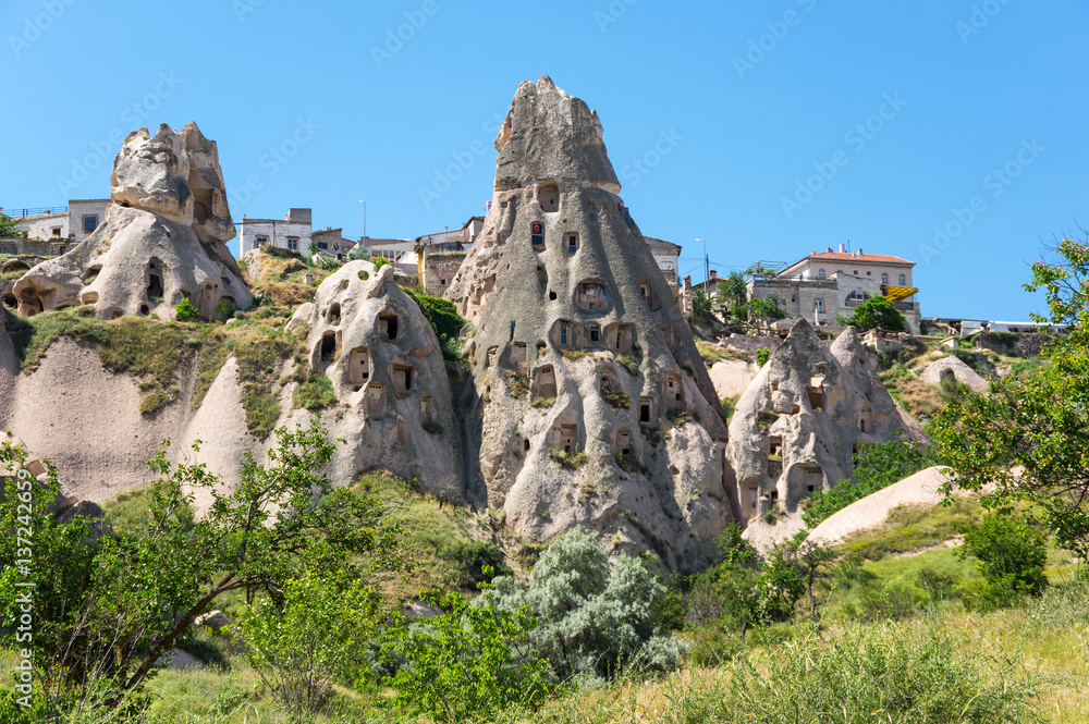 Stone houses in Cappadocia, Turkey Stone houses in Cappadocia, Turkey