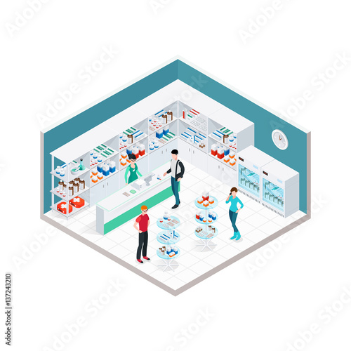 Chemists Shop Interior Composition