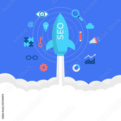 SEO boost - vector illustration