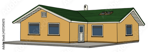 Hand drawing of a small house