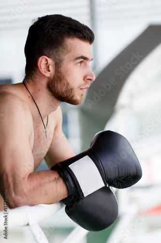 Portrait of athlete in gloves