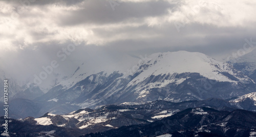 Sibillini National Park snowy landscape © andrealuciani