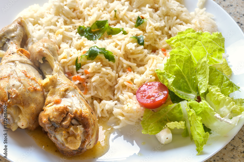 Roasted chicken legs