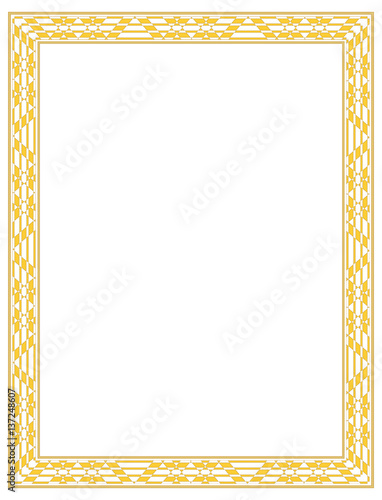 decorative vertical golden frame border