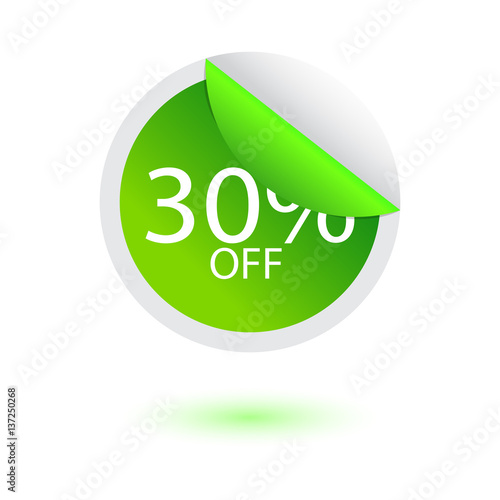30% off sale sticker, vecto...