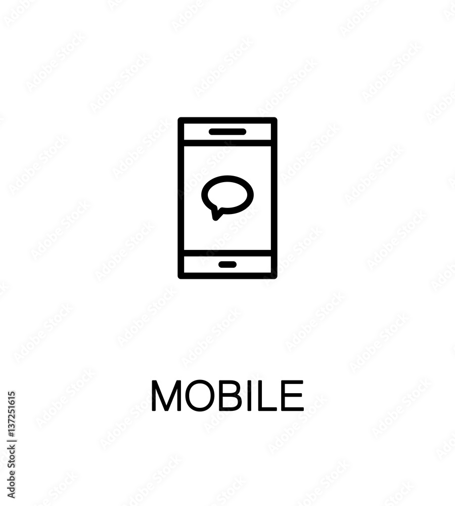Mobile flat icon Mobile flat icon