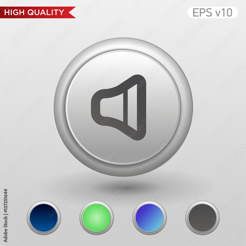 Speaker icon. Button with speaker icon. Modern UI vector. Speaker icon. Button with speaker icon. Modern UI vector.