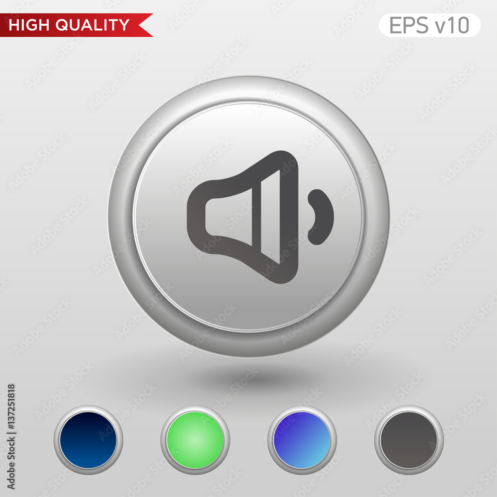 Speaker icon. Button with speaker icon. Modern UI vector. Speaker icon. Button with speaker icon. Modern UI vector.