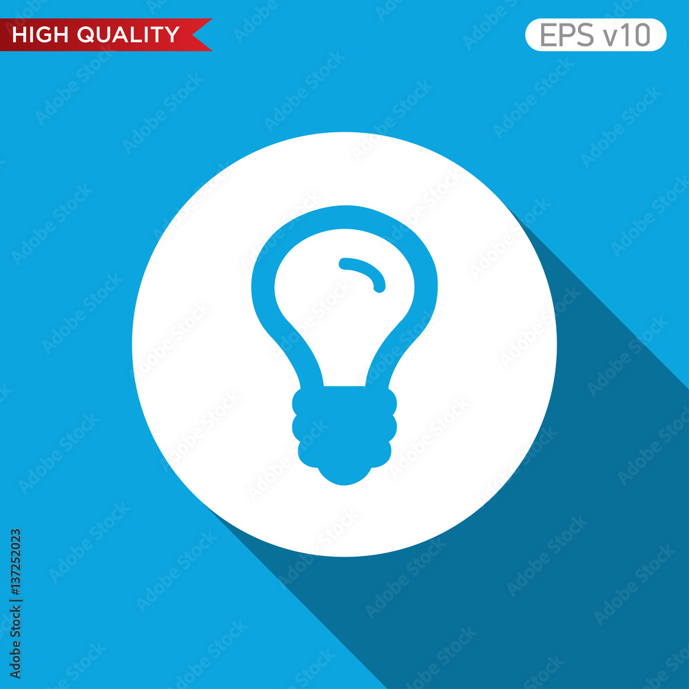 Light bulb icon. Button with light bulb icon. Modern UI vector. Light bulb icon. Button with light bulb icon. Modern UI vector.