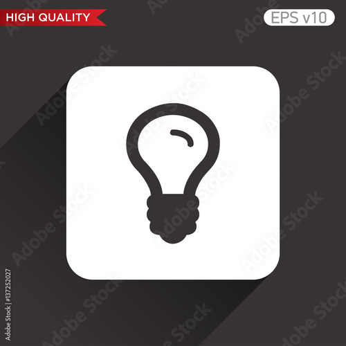 Light bulb icon. Button with light bulb icon. Modern UI vector.