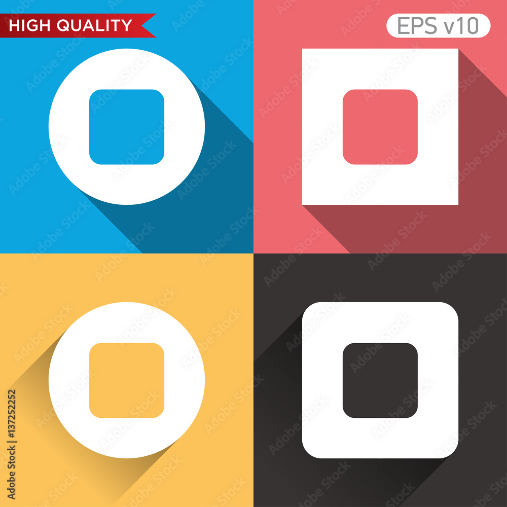 Stop playing icon. Button with playing icon. Modern UI vector. Stop playing icon. Button with playing icon. Modern UI vector.