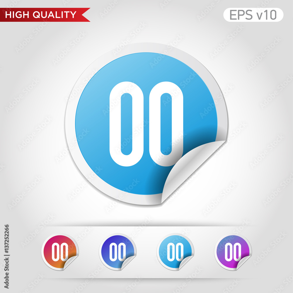 Pause icon. Button with pause icon. Modern UI vector. Pause icon. Button with pause icon. Modern UI vector.