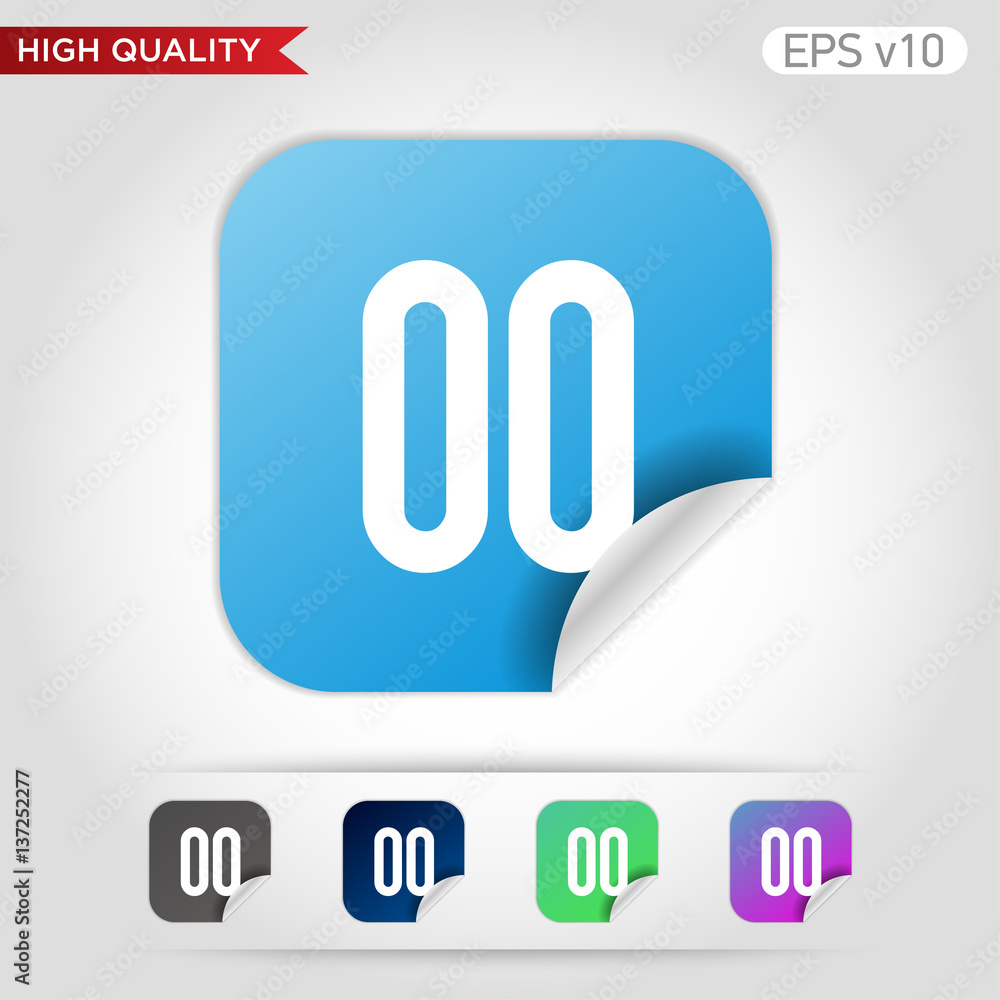 Pause icon. Button with pause icon. Modern UI vector. Pause icon. Button with pause icon. Modern UI vector.