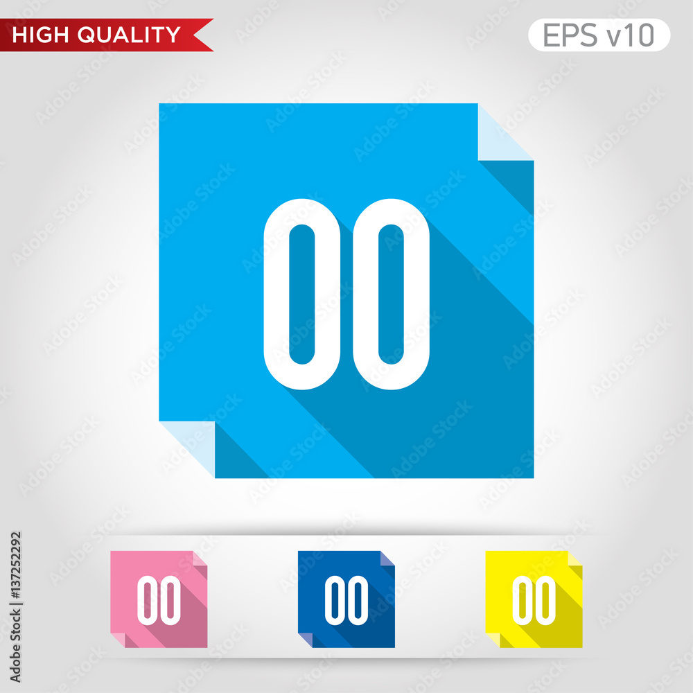 Pause icon. Button with pause icon. Modern UI vector. Pause icon. Button with pause icon. Modern UI vector.