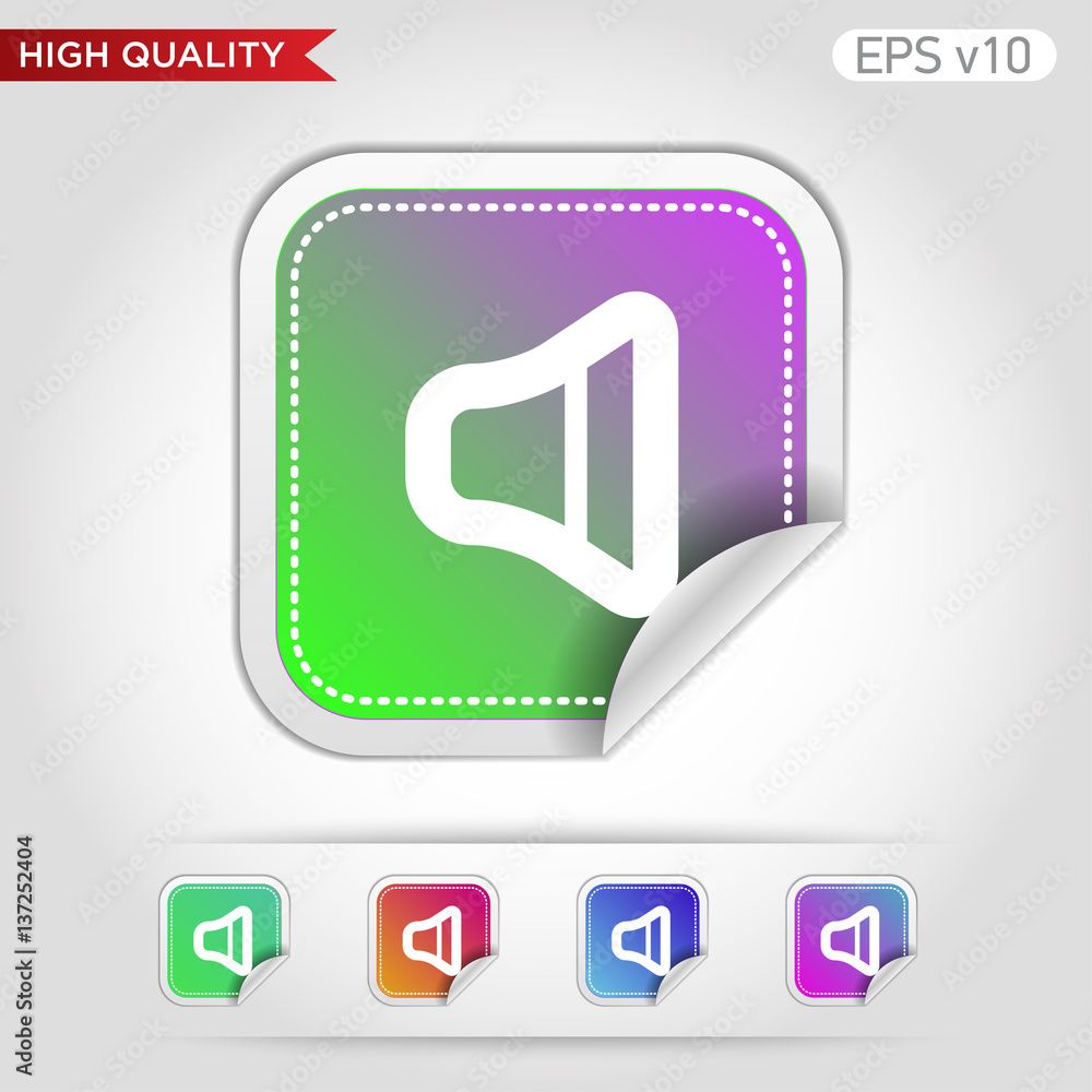 Speaker icon. Button with speaker icon. Modern UI vector. Speaker icon. Button with speaker icon. Modern UI vector.