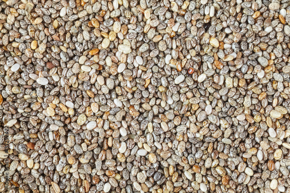 Extreme close up picture of chia seeds, food rich in omega-3 fatty acids. Extreme close up picture of chia seeds, food rich in omega-3 fatty acids.