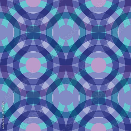 Abstract geometric circles seamless pattern. Vector illustration.