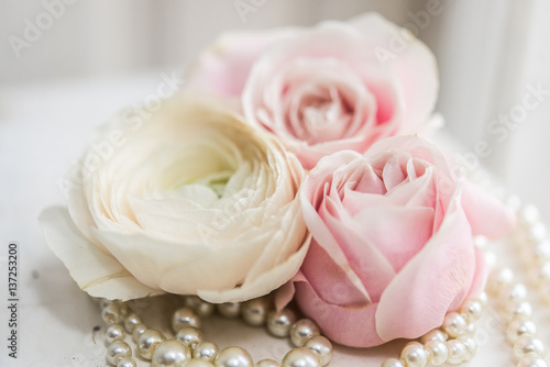 Bridal bouquet of beautiful Roses for a wedding