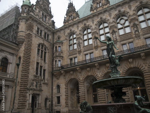 Courtyard of City Hall of Hamburg