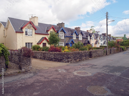 Quaint cottages in the popular town of Kenmare in County Kerry, southwest Ireland