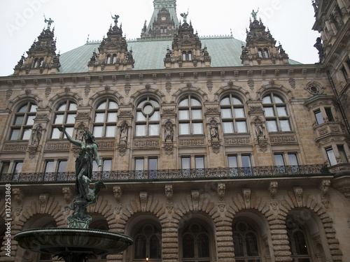 Courtyard of City Hall of Hamburg