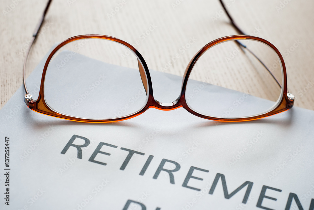 saving money for retirement plan finance concept saving money for retirement plan finance concept