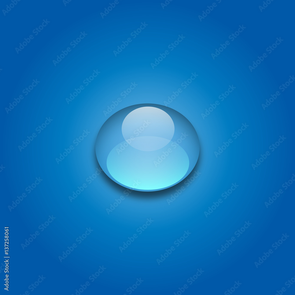 Blue water drops on the glass - vector graphic Blue water drops on the glass - vector graphic