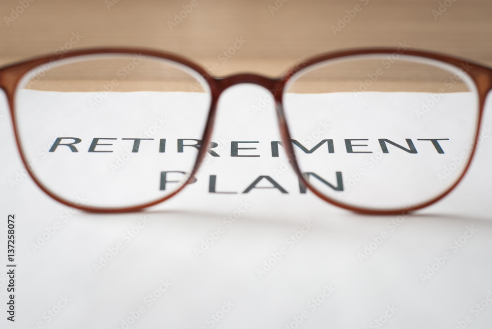 saving money for retirement plan finance concept saving money for retirement plan finance concept