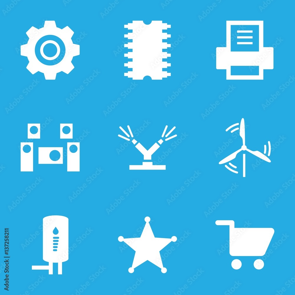Set of 9 Smarthome filled icons Set of 9 Smarthome filled icons