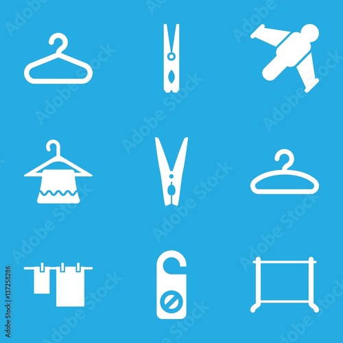 Set of 9 hang filled icons