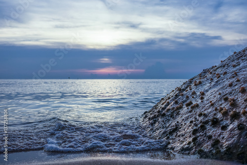 Nice atmosphere on the beach of Khao Kao Seng in Songkhla, Thailand, Asia photo