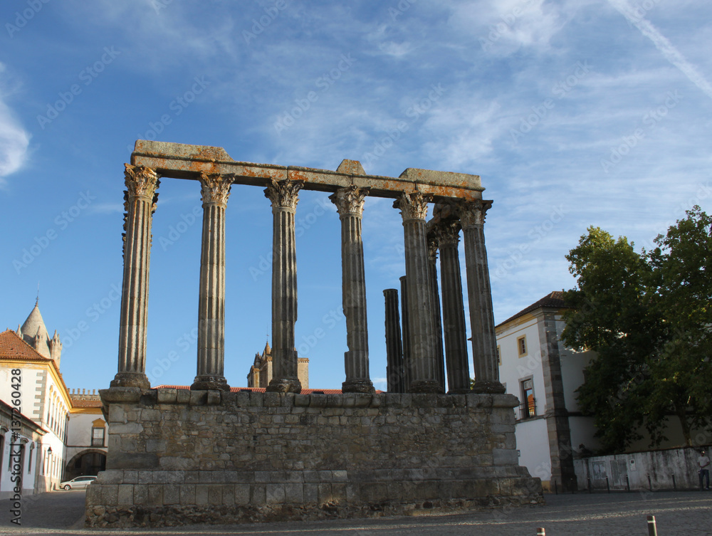 Templo romano de Evora, templo de Diana, Portugal