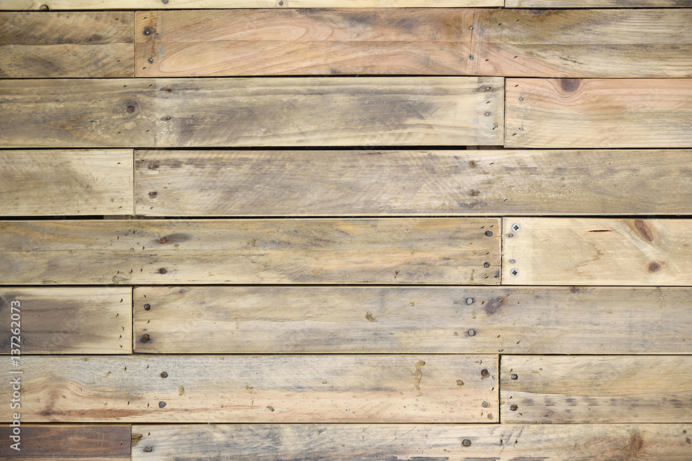 Fototapeta premium Some sheets of wood forming a background. Horizontal texture.