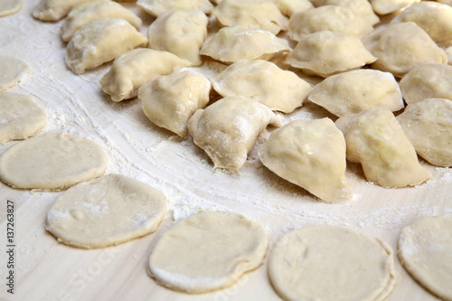 Homemade dumplings.