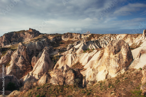 Beauty geological formations in Cappadocia, Turkey. © standret