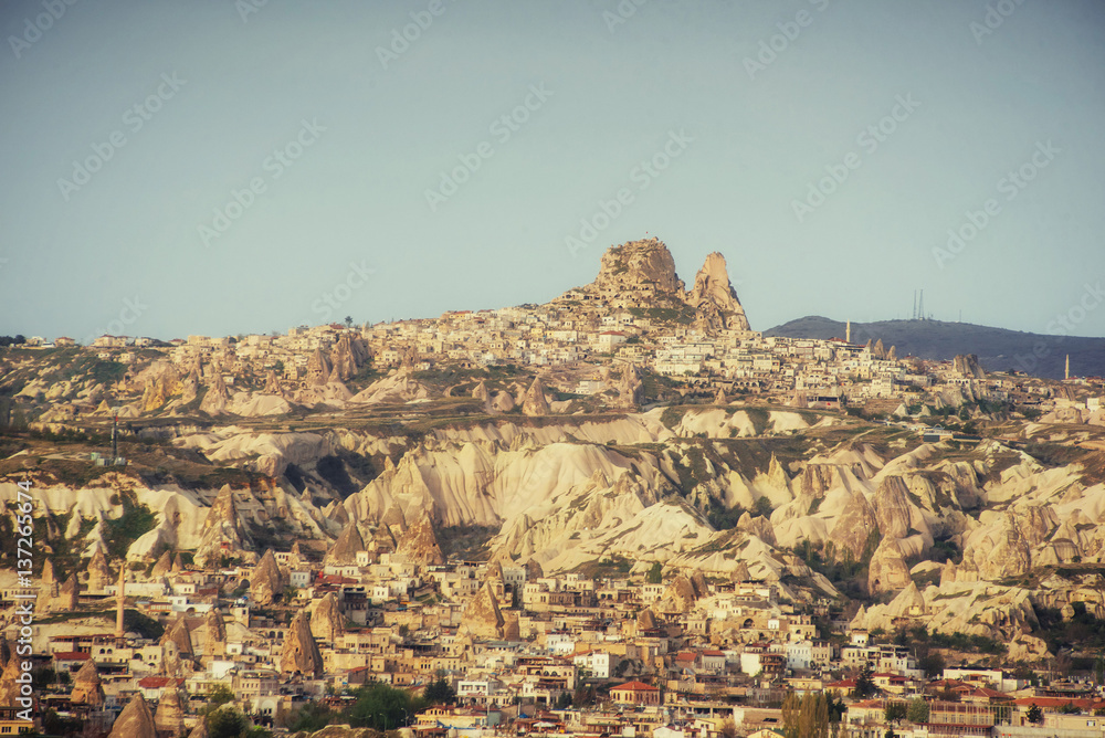 Nevsehir cave city in Cappadocia, Turkey 